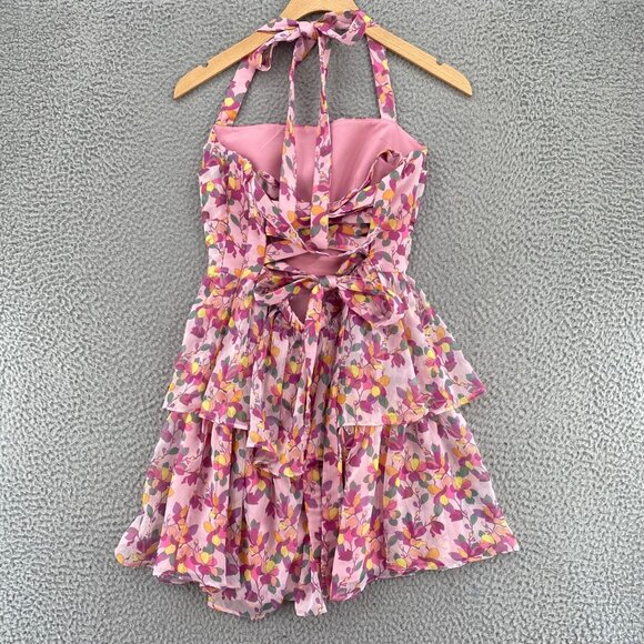 Amanda Uprichard Pink Floral Mini Dress - Picture 5 of 13